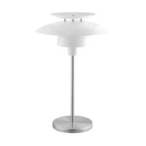 Brenda 1-Light Table Lamp in Satin Nickel