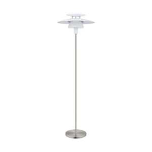 Brenda 1-Light Floor Lamp in Satin Nickel