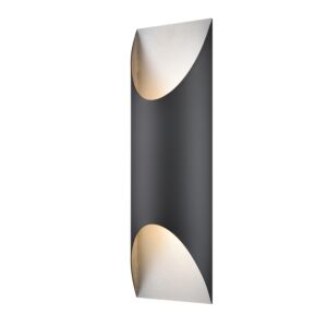 DVI Brecon Outdoor 2-Light Outdoor Wall Sconce in Stainless Steel and Black