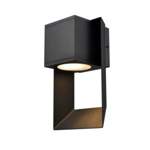 DVI Gaspe Outdoor 1-Light Outdoor Wall Sconce in Black