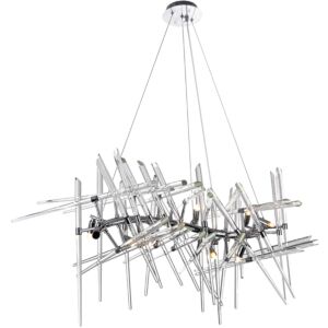CWI Lighting Icicle 10 Light Chandelier with Chrome Finish
