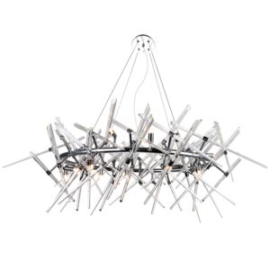 CWI Lighting Icicle 12 Light Chandelier with Chrome Finish