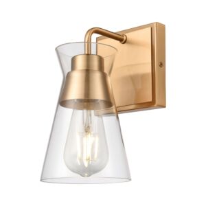 Brookville 1-Light Wall Sconce in Burnished Brass