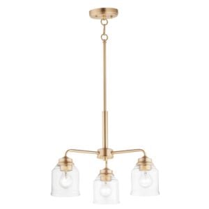 Acadia 3-Light Semi-Flush Mount with Chandelier in Heritage