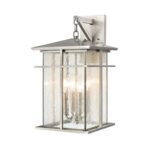 Oak Park 4-Light Outdoor Wall Sconce in Antique Brushed Aluminum