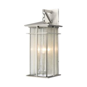Oak Park 3-Light Outdoor Wall Sconce in Antique Brushed Aluminum