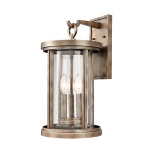 Brison 3-Light Outdoor Wall Sconce in Vintage Brass