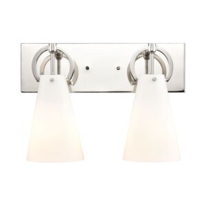Gabby 2-Light Bathroom Vanity Light in Polished Nickel