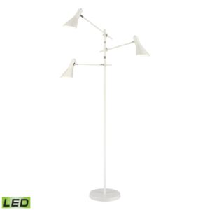 Sallert 3-Light LED Floor Lamp in White