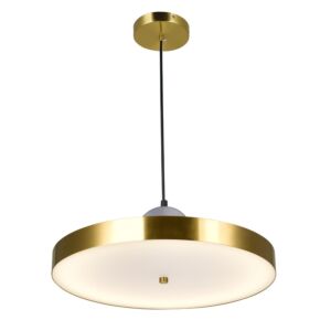 CWI Lighting Saleen LED Pendant with Brass+Black Finish