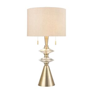 Annetta 2-Light Table Lamp in Antique Brass