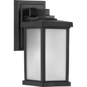 Trafford Non-Metallic Lantern 1-Light Wall Lantern in Black