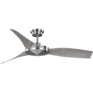 Spicer 54" Outdoor Ceiling Fan in Brushed Nickel