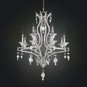  Florence Transitional Chandelier in Tarnished Silver