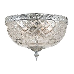 Crystorama 2 Light 10 Inch Ceiling Light in Polished Chrome