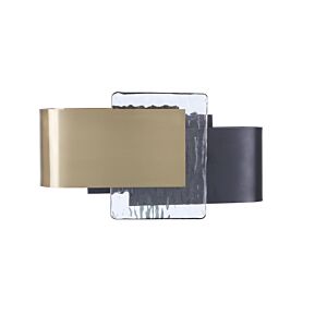 Craftmade Harmony Wall Sconce in Flat Black with Satin Brass