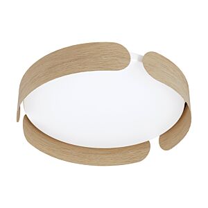 Valcasotto 1-Light LED Ceiling Light in Wood Color