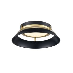 Alcenon CCT LED Flush Mount in Ebony and Painted Satin Brass