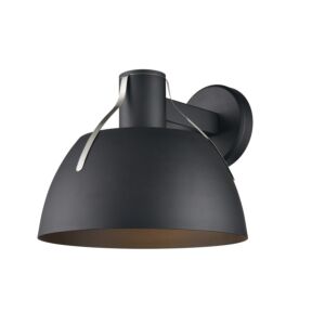 DVI Alcenon Outdoor 1-Light Wall Sconce in Black and Stainless Steel
