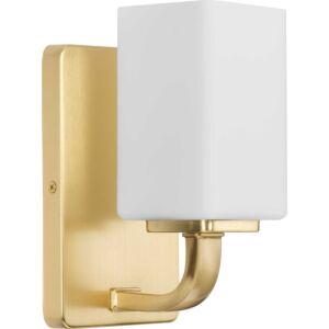 Cowan 1-Light Bathroom Vanity Light Vanity in Satin Brass