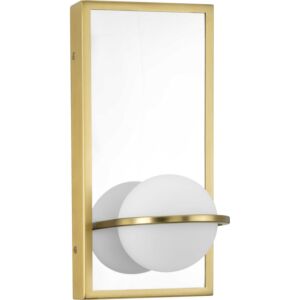 Pearl LED 1-Light LED Wall Bracket in Satin Brass