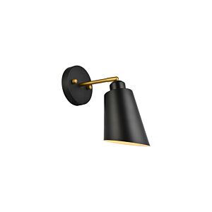 Halycon 1-Light Wall Sconce in Black