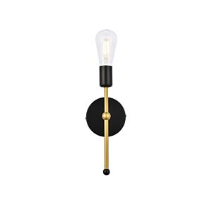 Keely 1-Light Wall Sconce in Black