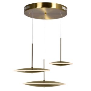 CWI Lighting Ovni LED Pendant with Brass Finish