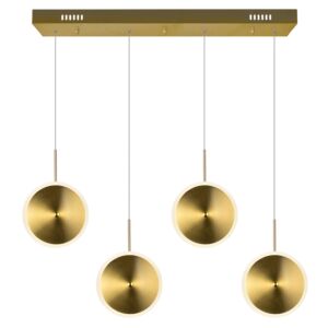 CWI Lighting Ovni LED Island with Pool Table Chandelier with Brass Finish