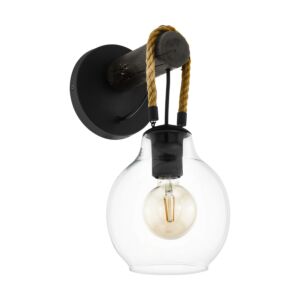 Roding 1-Light Wall Sconce in Structured Black