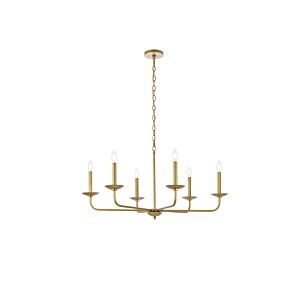 Cohen 6-Light Pendant in Brass