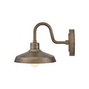 Forge 1-Light Small Wall Mount Lantern in Burnished Bronze