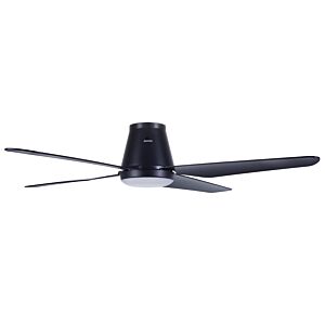 Aria Hugger 1-Light 52in Hugger Ceiling Fan in Black