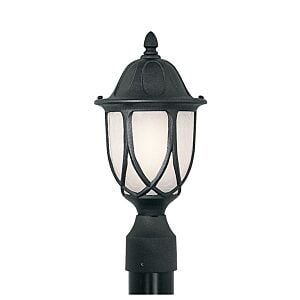 Capella 1-Light Post Lantern in Black