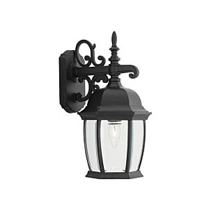 Tiverton 1-Light Wall Lantern in Black