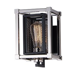  Refine Wall Sconce in Black and Polished Nickel