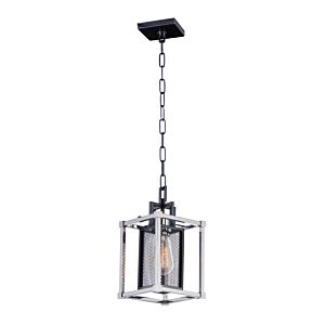 Maxim Refine Pendant Light in Black and Polished Nickel
