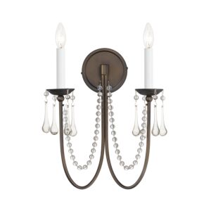 Maxim Lighting Plumette 2-Light Wall Sconce with Crystal