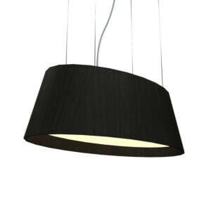 Oval LED Pendant in Charcoal