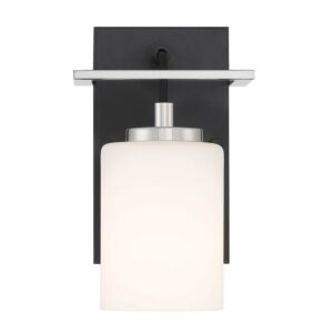 Prince St 1-Light Wall Sconce in Matte Black