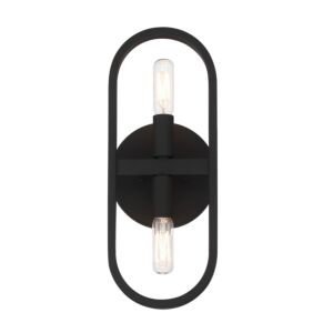 Carousel 2-Light Wall Sconce in Black