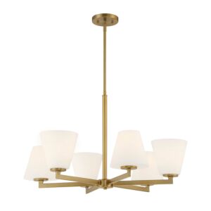 Palmyra 6-Light Chandelier in Brushed Gold