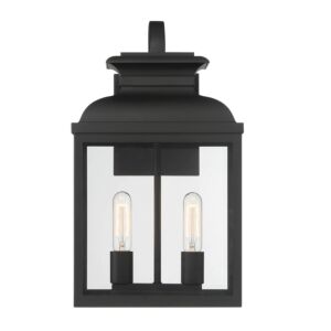 Milton 2-Light Wall Lantern in Black