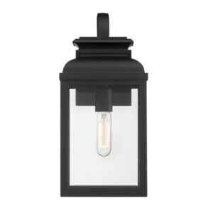 Milton 1-Light Wall Lantern in Black