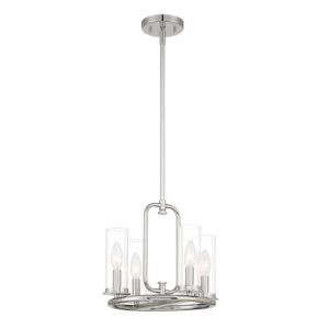 Hudson Heights 4-Light Pendant Convertible in Polished Nickel