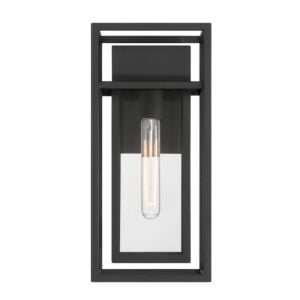 Burton 1-Light Wall Lantern in Black