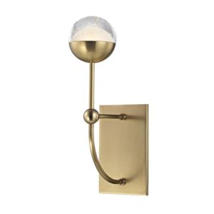 Hudson Valley Boca 13 Inch Wall Sconce in Aged Brass