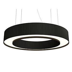 Cylindrical LED Pendant in Charcoal
