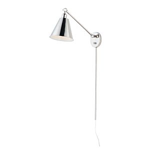 Maxim Library Wall Sconce in Polished Nickel