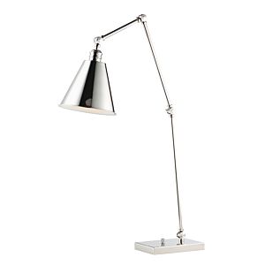  Library Table Lamp in Polished Nickel